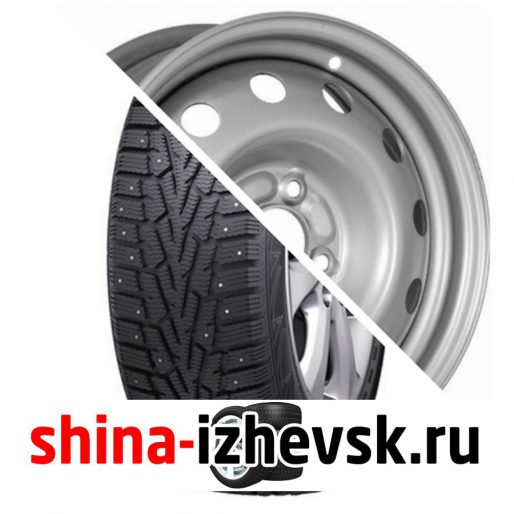 Колесо в сборе Cordiant Snow Cross 185/60 R14 T 82 + MW Eurodisk 14013 5.5xR14 4×100 ET49 DIA56.5 Серебристый в Ижевске